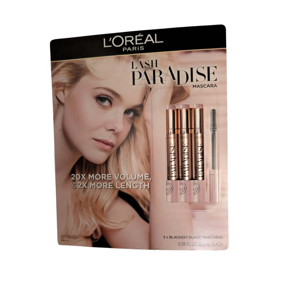 L'Oreal Paris Lash Paradise Mascara 3-Pack Bundle makeup